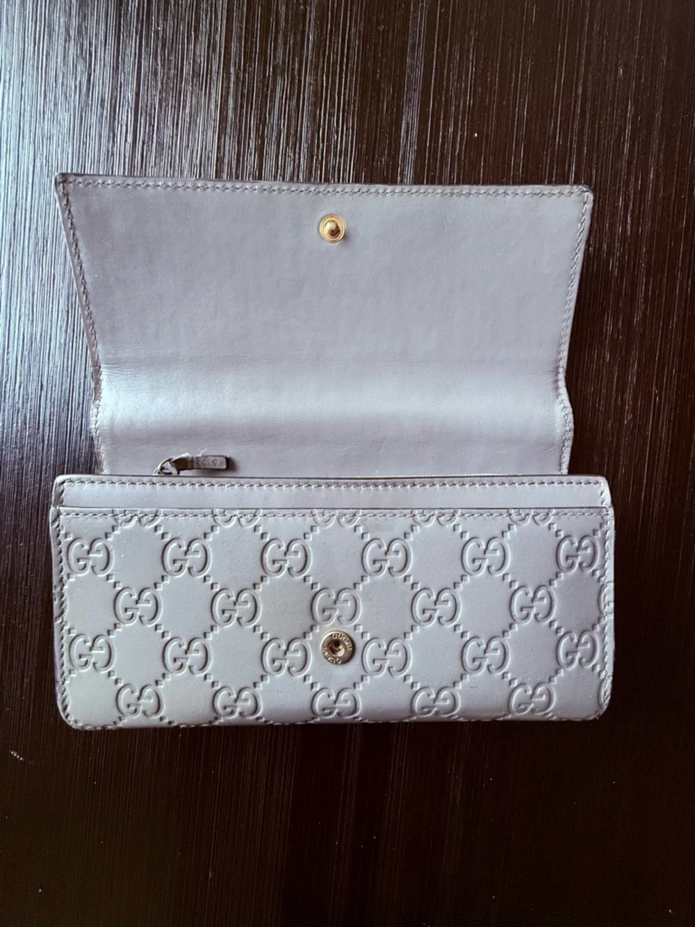 Gucci Ribbon Long Wallet Guccisima Pink/Gray - Picture 6 of 6